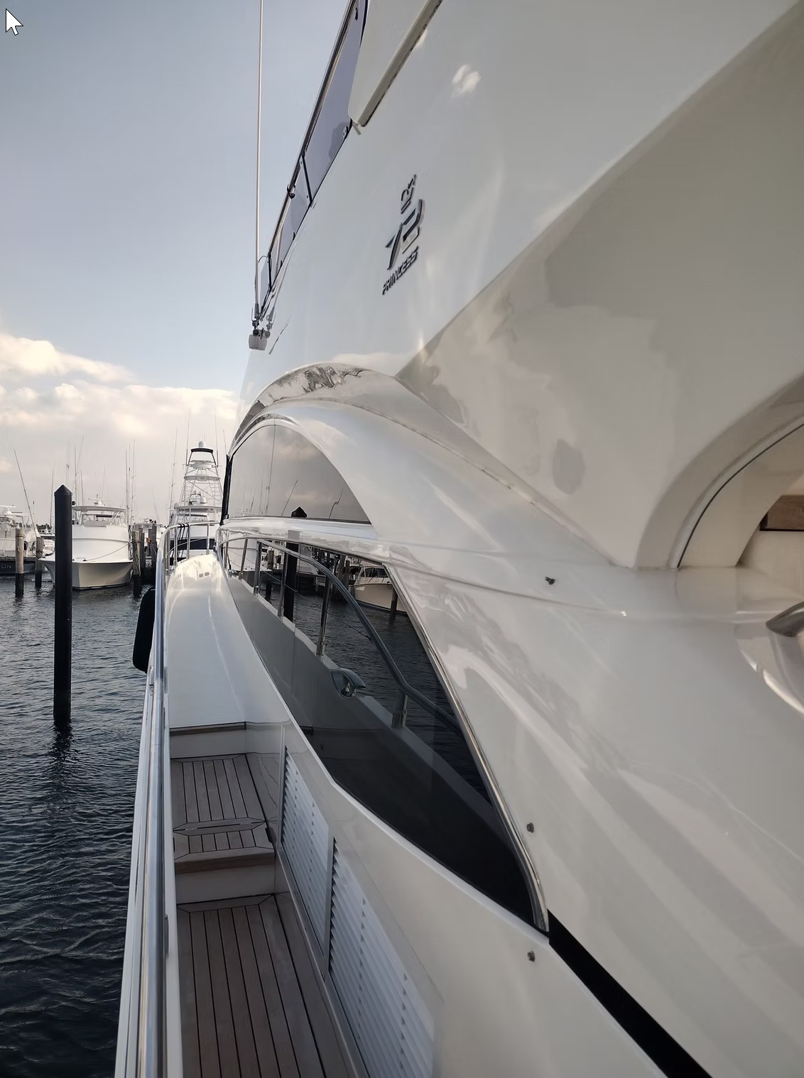 Princess 72 yacht exterior detail - Palm Beach County